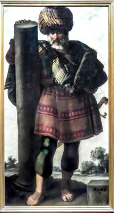 Zurbarán's “Jacob and His Twelve Sons” Jacob’s first born, “Reuben,” ca. 1640–45, Oil on canvas, 78 9/16 x 40 9/16 in., Auckland Castle, County Durham, UK, courtesy Auckland Castle Trust/Zurbarán Trust © The Auckland Project/Zurbarán Trust. Photo: Adel Gorgy