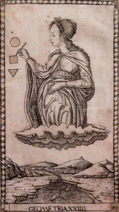 art, by the numbers Geometria XXIIII, by an anonymous Italian 15th century artist, personifies the science for which she's named. Photo: Adel Gorgy