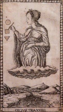 art, by the numbers Geometria XXIIII, by an anonymous Italian 15th century artist, personifies the science for which she's named. Photo: Adel Gorgy
