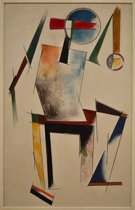Instruments of Revolution Varvara Stepanova composed her "Figure" from a fanciful mix of primary colors and simple geometries. Photo: Adel Gorgy