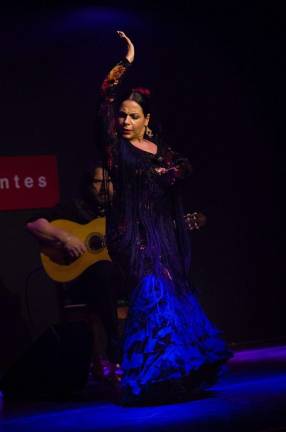 focus on flamenco Dancer Nélida Tirado performing. Photo: Paul Crisanti