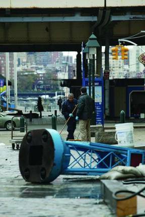 Sandy Tears Swath of Destruction through Downtown Manhattan Sandy Tears Swath of Destruction through Downtown Manhattan