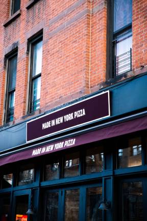 a manhattan pizza war Made in New York Pizza opened on Amsterdam Avenue in December. Photo courtesy Made in New York Pizza