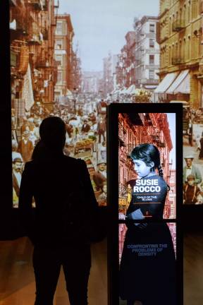 hard core An interactive map at the Museum of the City of New York identifies the challenges faced by New York City slum dwellers, such as 12-year-old Susie Rocco. Photo: Filip Wolak, courtesy of the museum
