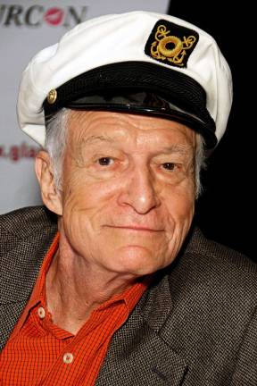 HUGH HEFNER’S NEW YORK Hugh Hefner donned one of his trademark caps for an event in Long Beach, California, in November 2010, one of the last times he left his beloved Playboy Mansion in Holmby Hills in Los Angeles. Photo: Glenn Francis / PacificProDigital, via Wikimedia Commons