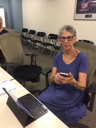 Community Boards Embrace Social Media Community Board 7 Chairwoman Roberta Semer during the July 11 CB7 Twitter chat. Photo courtesy of CB7