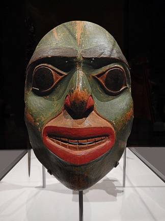 Whole Worlds in Everyday Objects Mask, unrecorded Tlingit artist, ca. 1850, Alaska. Photo: Adel Gorgy