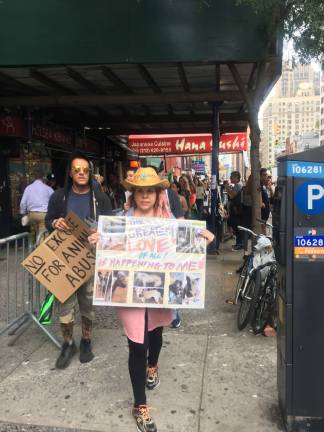 undercover at chelsea kennel club Protesting Chelsea Kennel Club. Photo: Estelle Pyper