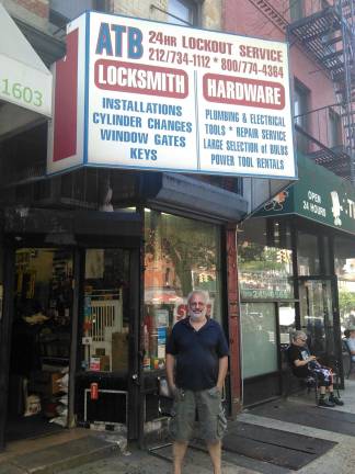 Locked down in yorkville Alan Reisner outside his York Avenue hardware shop. Photo: Virginia Randall