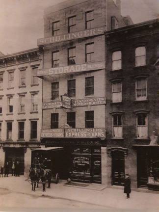 GOOD KARMA ON 64TH STREET An early photo of the original Schillinger's Storage Warehouse Building, which was erected in 1907 at 206 East 63rd Street and used to pack, move, store and hoist pianos, safes and furniture. It is now the home of the Zen Buddhist Temple, which opened its doors to the public in 2014. Photo: Courtesy of Zen Buddhist Temple