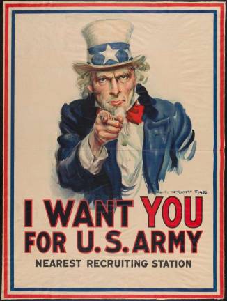 weapons of mass persuasion James Montgomery Flagg (1877-1960), "I Want You for U.S. Army," c. 1917. Museum of the City of New York, gift of John W. Campbell.