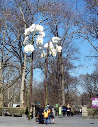 Central Park Isa Genzken’s “Two Orchids,” which rise 34 and 28 feet