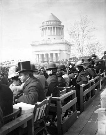 MONUMENTAL BATTLE RAGES OVER MONUMENTS An April 27, 1897 photo taken at the dedication of Grant's Tomb in Morningside Heights. It’s unlikely the occupant of the tomb will be evicted any time soon. But President Ulysses S. Grant is now under fire from critics who point to an order he issued as commanding general of the U.S. Army during the Civil War that expelled the Jews from Kentucky. Photo: Circle Century Collection, via Wikimedia Commons