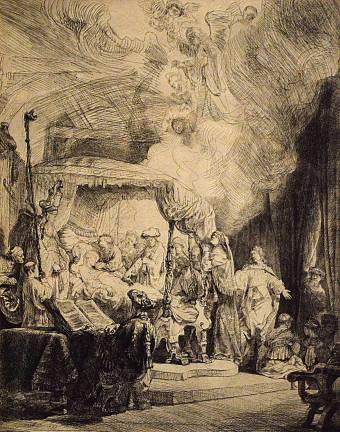 Fall Under the Power of Prints at the Met "The Death of the Virgin" is part of a wall full of Rembrandt's etchings at the Met. Photo: Adel Gorgy