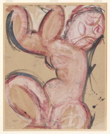 Taking Off the Mask Amedeo Modigliani. "Caryatid," 1914. Gouache and ink on paper. 22 x 18½ in. Museum of Modern Art, New York. Bequest of Mrs. Harriet H. Jonas