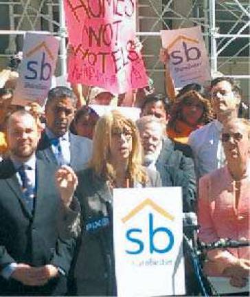 Activists, officials rally against Air BnB