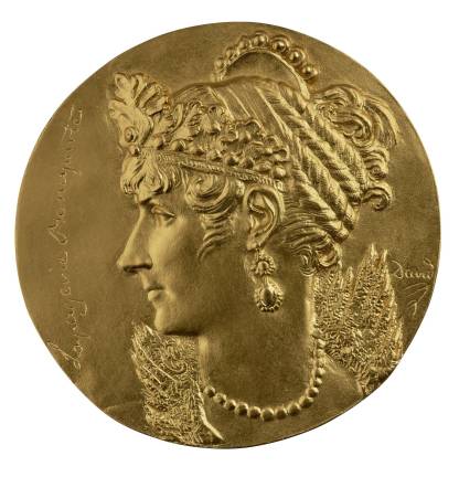 Gems in Relief Pierre-Jean David d’Angers (1788–1856). "Josephine Bonaparte (1763–1814); Empress Consort of France 1804–10; Queen Consort of Italy 1805–10)," ca. 1832. Gilt copper alloy, cast; 177.8 mm. Scher Collection; promised gift to The Frick Collection. Photo: Michael Bodycomb