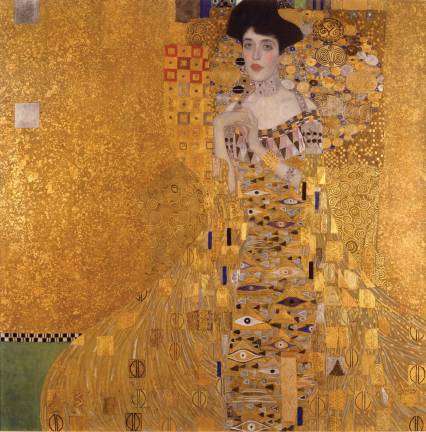 Klimt’s Muses and Mosaics Sparkle Gustav Klimt (1862-1918), "Portrait of Adele Bloch-Bauer I," 1907. Gold, silver, and oil on canvas. Neue Galerie New York. Acquired through the generosity of Ronald S. Lauder, the heirs of the Estates of Ferdinand and Adele Bloch-Bauer, and the Este´e Lauder Fund