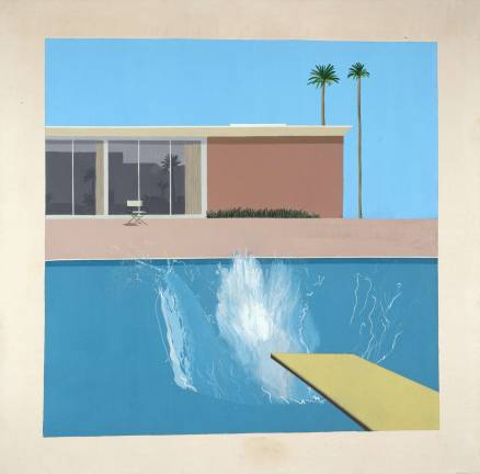 Take a Bow, David Hockney David Hockney, "A Bigger Splash." 1967, acrylic on canvas. Tate, purchased 1981.  © David Hockney. Photo: ©Tate, London 2017