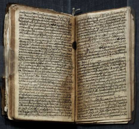 an essential thread Luis de Carvajal the Younger (ca. 1567-1596). Memorias autobiographical manuscripts , ca. 1595, with devotional manuscripts. Manuscript leaves, 3 volumes, each stitched into plain wrappers. Courtesy of the Government of Mexico.