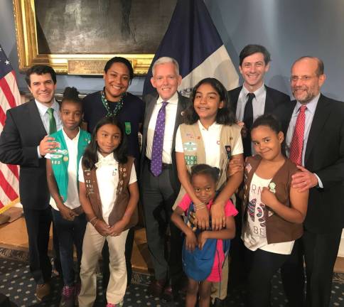 Girl Scout Troop 6000 Receives $1 Million Grant At the expansion announcement at City Hall on July 12. Photo: Office of City Council Majority Leader Jimmy Van Bramer