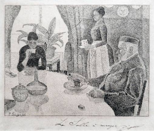 along the lines of greatness In "The Dining Room," from 1886-87, Paul Signac displays devotion to technique and attention to the cool emotional state of the sitters, Signac's mother, grandfather and housekeeper. Photo: Adel Gorgy