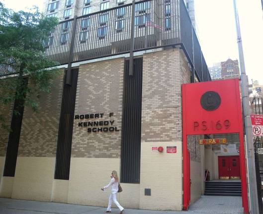 Lead in water was common in city schools P.S. 169 Robert F. Kennedy on East 88th Street, pictured in 2011, had four drinking fountains with elevated lead levels. Photo: Jim.henderson
