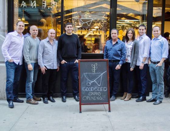a seed grows in midtown Brothers Lee Novick and Daniel Novick recently opened Good Seed, on 35th Street, with two other families, after working with their father, Howard Novick. Pictured left to right: Richard Greenstein, Howard Novick, Eric Portnoy, Daniel Greenstein, Ronnie Portnoy, Dayna Greenstein, Lee Novick and Daniel Novick.