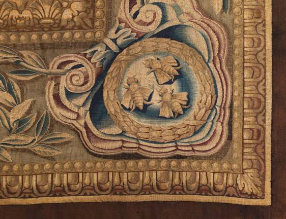 textile art in the cathedral The Barberini tapestries, scenes from the Life of Christ series: Detail from "The Agony in the Garden." Photo: John Bigelow Taylor