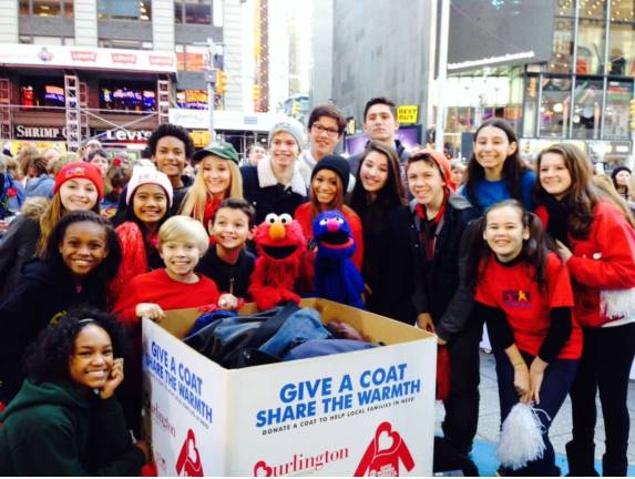 Putting WArmth into the Holidays The Broadway Coat Drive Kids on "Good Morning America" for Warm Heart/Warm Coat Drive. Photo: Laurie Sheppard