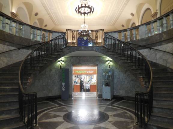 A Wealth of Riches on display The lobby entrance to the Museum of American Finance on Wall Street. Photo: Crystal Wolfe