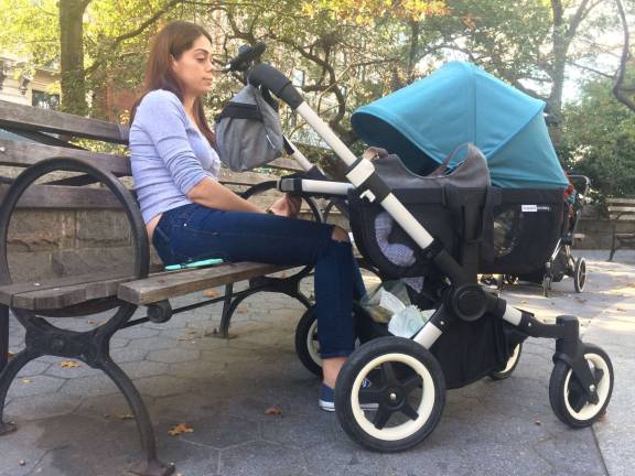 for some, voting is not child's play Tiffany Figuroa, 30, of Cliffside, New Jersey, enjoys her work as a nanny on the Upper West Side, but says the demands on her time can be overwhelming. Photo: Brett Dahlberg