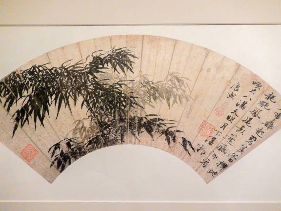 Weaving a Tale An early 16th century Chinese folding fan titled "Bamboo in a Spring Thunderstorm." Photo: Adel Gorgy
