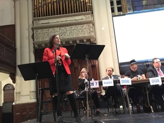 4 schools get participatory budget money Roughly 70 people attended an April 25 town hall hosted by City Council Member Helen Rosenthal at West Park Presbyterian Church. Photo: Razi Syed 