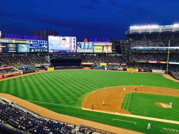 Waiting for Mickey Mantle Street level The view from the general manager's box. Photo by Bill Gunlocke