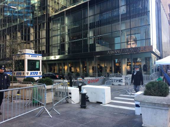 Council wants details on Trump security Security personnel at Trump Tower in late November. Photo: Sarah Nelson