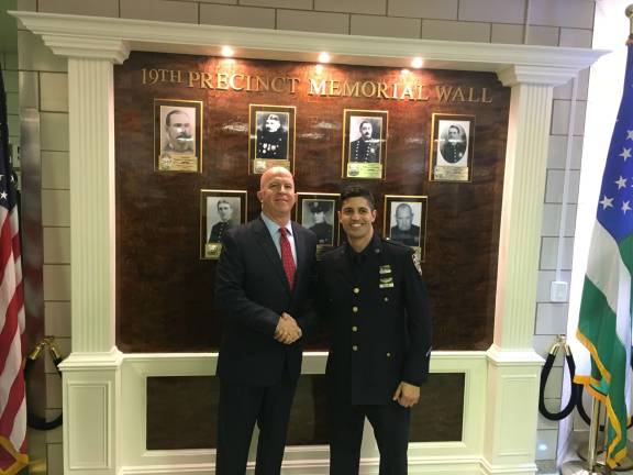 caring about history With Police Commissioner James P. O'Neill. Photo courtesy of Anthony Nuccio