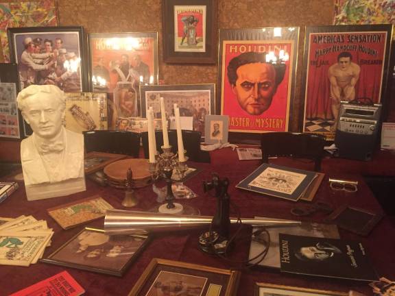 A séance at Houdini’s home Houdini's personal belongings were spread out across the table. Photo: Carson Kessler