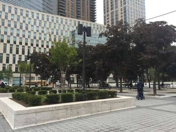 Public Pressure Mounts Over Use of Damrosch Park for Circus New trees and shrubs were planted last year in Damrosch Park, on West 62nd Street between Columbus and Amsterdam Avenues, a consequence of a 2014 legal settlement between residents and the city and Lincoln Center. Use of the park by the Big Apple Circus has become a point of contention. Photo: Melody Chan