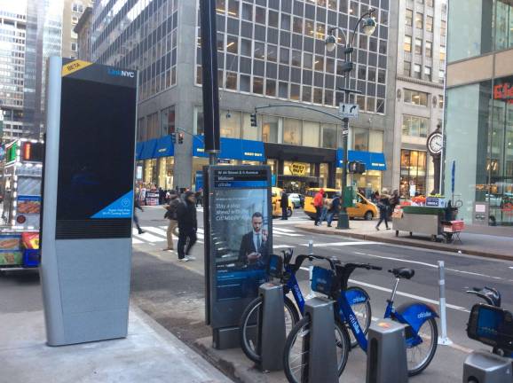 LinkNYC by the Numbers LinkNYC kiosk on West 44 Street near Fifth Avenue last month. Photo: Epicgenius, via Wikimedia