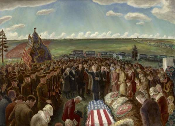 hellfire and homecomings John Steuart Curry (1897–1946). "The Return of Private Davis from the Argonne," 1928–40. Oil on canvas, 38 ¼ × 52 ¼ in. The Museum of Fine Arts, Houston, Texas, Museum purchase funded by the Caroline Wiess Law Accessions Endowment Fund. ©Estate of John Steuart Curry, courtesy of Kiechel Fine Art, Lincoln, NE.