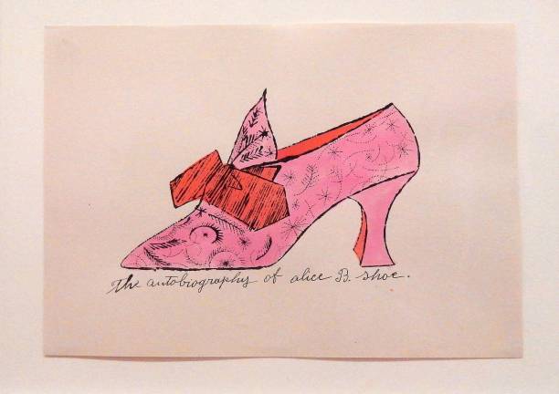 soup and sides — Andy warhol at Moma Andy Warhol, Untitled from À la recherche du shoe perdu, c. 1955, Lithograph, 9 3/4 x 13 11/16" Photo by Adel Gorgy