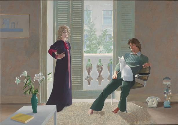 Take a Bow, David Hockney David Hockney, "Mr. and Mrs. Clark and Percy." 1970-1971, acrylic on canvas. Tate, presented by the Friends of the Tate Gallery 1971. © David Hockney, Photo: ©Tate, London 2017
