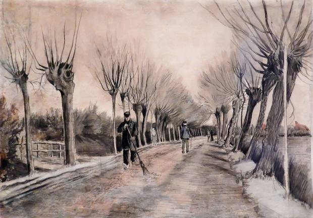 along the lines of greatness An early work by Vincent van Gogh, "Road in Etten," from 1881, is a highlight of the Met's "Leonardo to Matisse: Master Drawings from the Robert Lehman Collection." Photo: Adel Gorgy