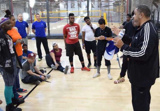 Entrepreneur targets youth homelessness Pastor Kevin Cooper, a chaplain to the New York Knicks, spoke with homeless youth participating in a Covenant House health and fitness initiative designed to build confidence and break down obstacles. Photo: Richie Colon