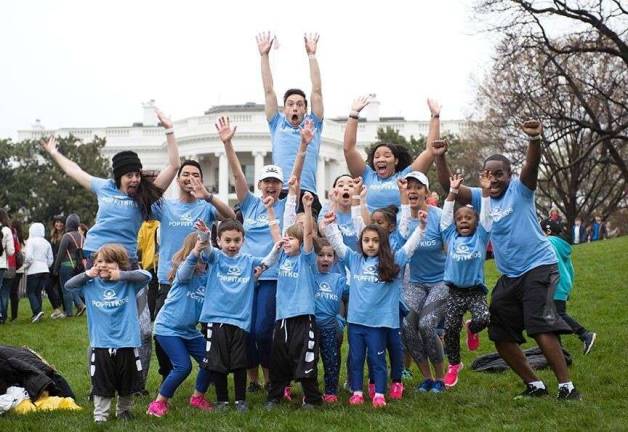 putting the Fun in Fitness PopFit Kids at the White House Easter Egg Roll earlier this year. Photo: Dan Chatman