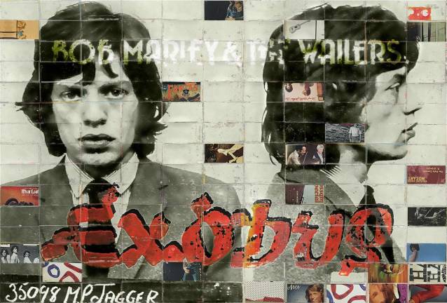 big, bold and fresh Doug + Mike Starn, “Mick Jagger mugshot,” 2016-2017, Wetterling Gallery, Sweden