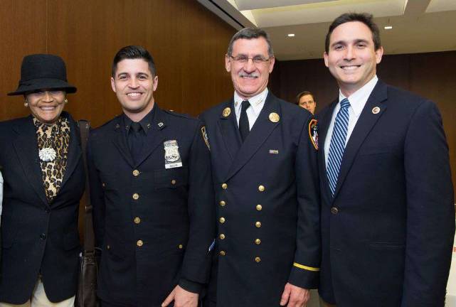 honoring east siders Mallory Spain, Officer Anthony Nuccio, Commander Richard Tarello, Council Member Ben Kallos. Photo: George Cade Photography