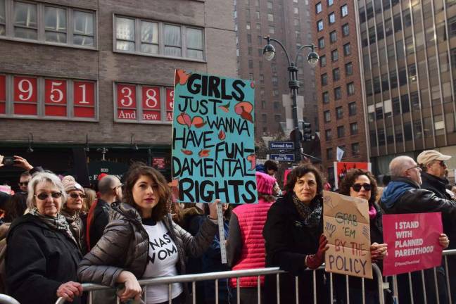 Marching Millennials Participants at the Women's March on New York City on Jan. 21. Photo: Alicia Alonso
