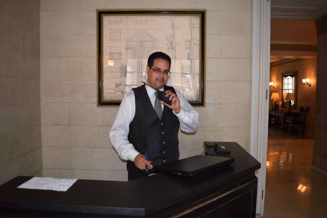 when residents are like family Edwin Peralta in the lobby of the Studio Building. Photo: Genia Gould